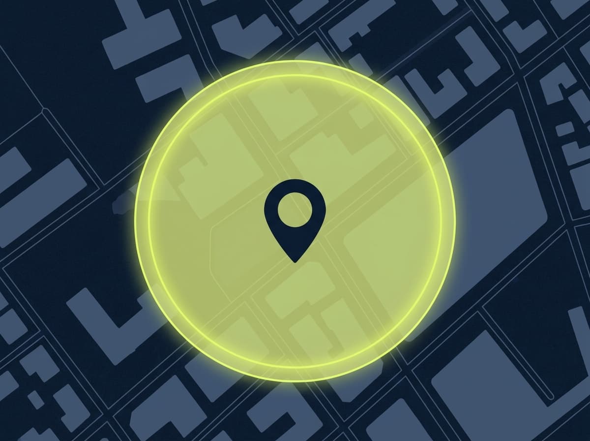 Carte d’une zone desservie autour de Marseille pour une entreprise sans local
